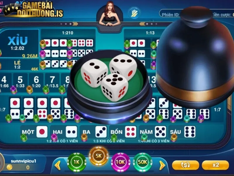 Bộ dụng cụ sử dụng khi chơi Sicbo Win79