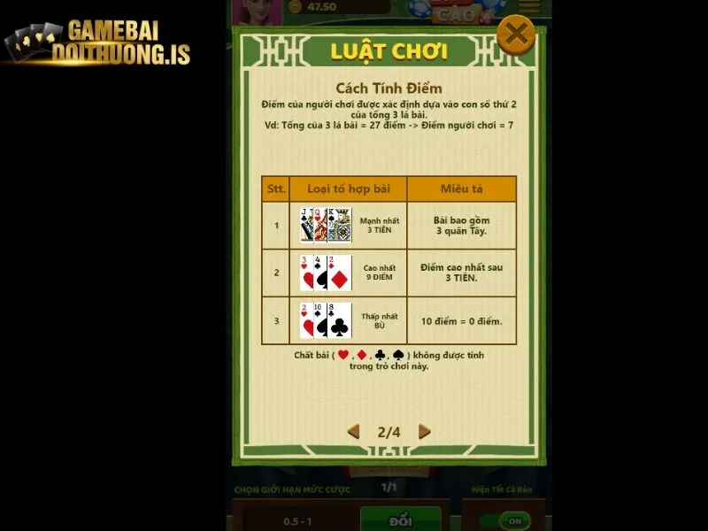 Các cửa đặt và cách phân định thắng thua