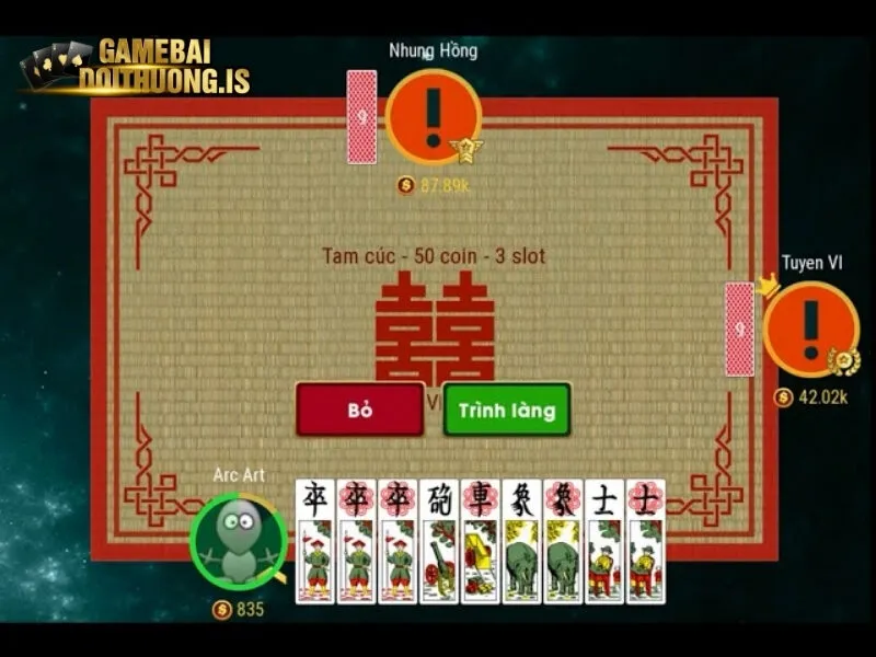 Cách xem giao diện tựa game Tam Cúc