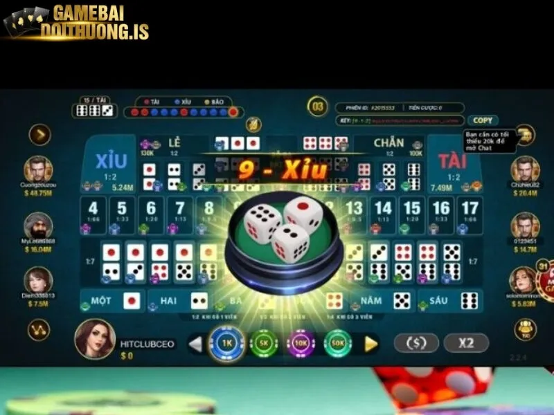 Luật lắc cục xí ngầu khi chơi