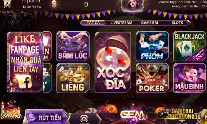 mậu binh Gemwin Cổng game bài đổi thưởng Gemwin hấp dẫn