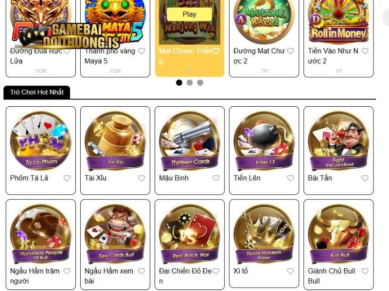 Nhiều game bài hay khác có mặt trên VIN