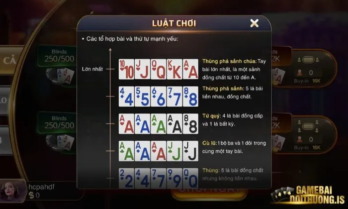 Poker mayclub Những lá bài được sử dụng trong Poker Mayclub