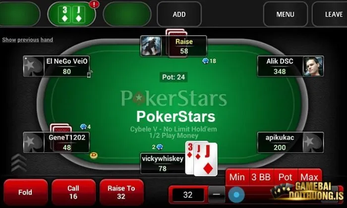 Poker top88 Poker Top88 trải qua 4 vòng cược