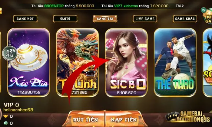 Sicbo iwinclub Tìm Sicbo tại game bài iwinclub