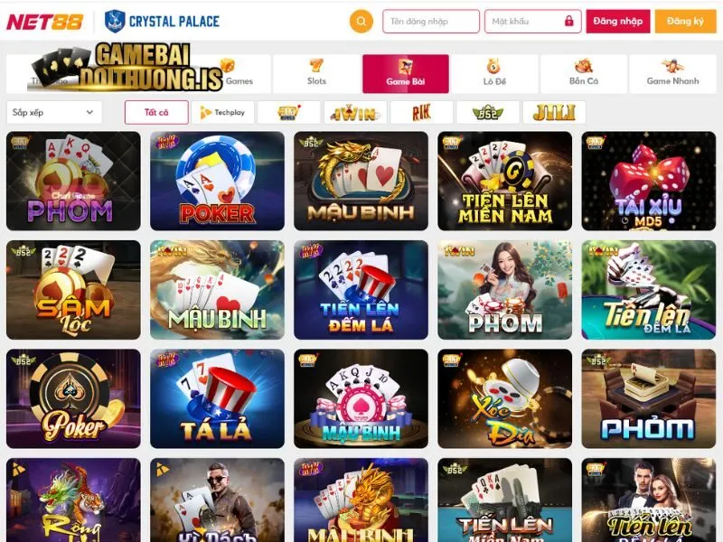 Sòng bài đẳng cấp NET88 có đầy đủ thể loại game bài