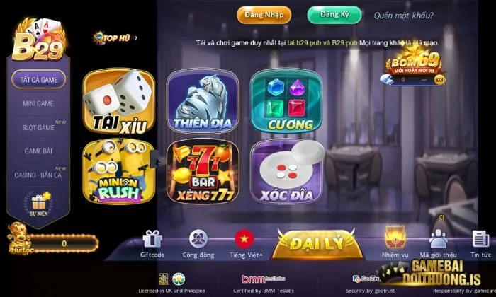 Tải game bài đổi thưởng B29 để có phút giây giải trí tuyệt vời
