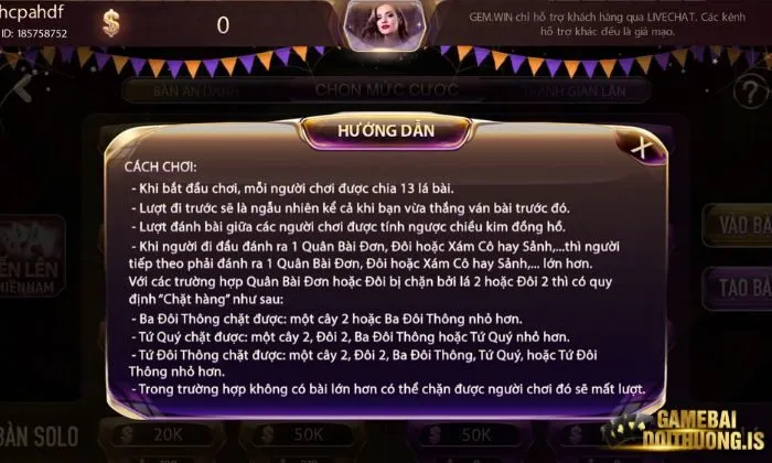 Tiến lên miền Nam gemwin Cách chơi hấp dẫn tại Tiến Lên Miền Nam Gemwin