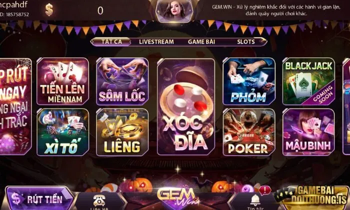 Tiến lên miền Nam gemwin Chọn Tiến Lên Miền Nam tại danh mục trò chơi Gemwin