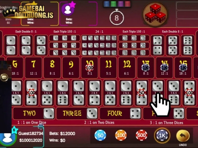 Tổng hơp các cửa đặt cược phổ biến nhất Sicbo Win79