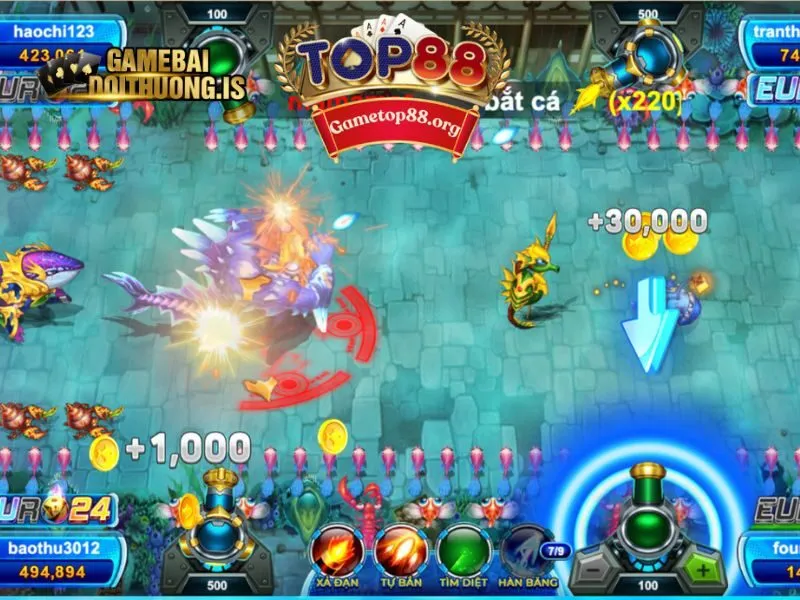 Vua bắn cá TOP88 ghi danh bảng vàng với ngàn giải thưởng